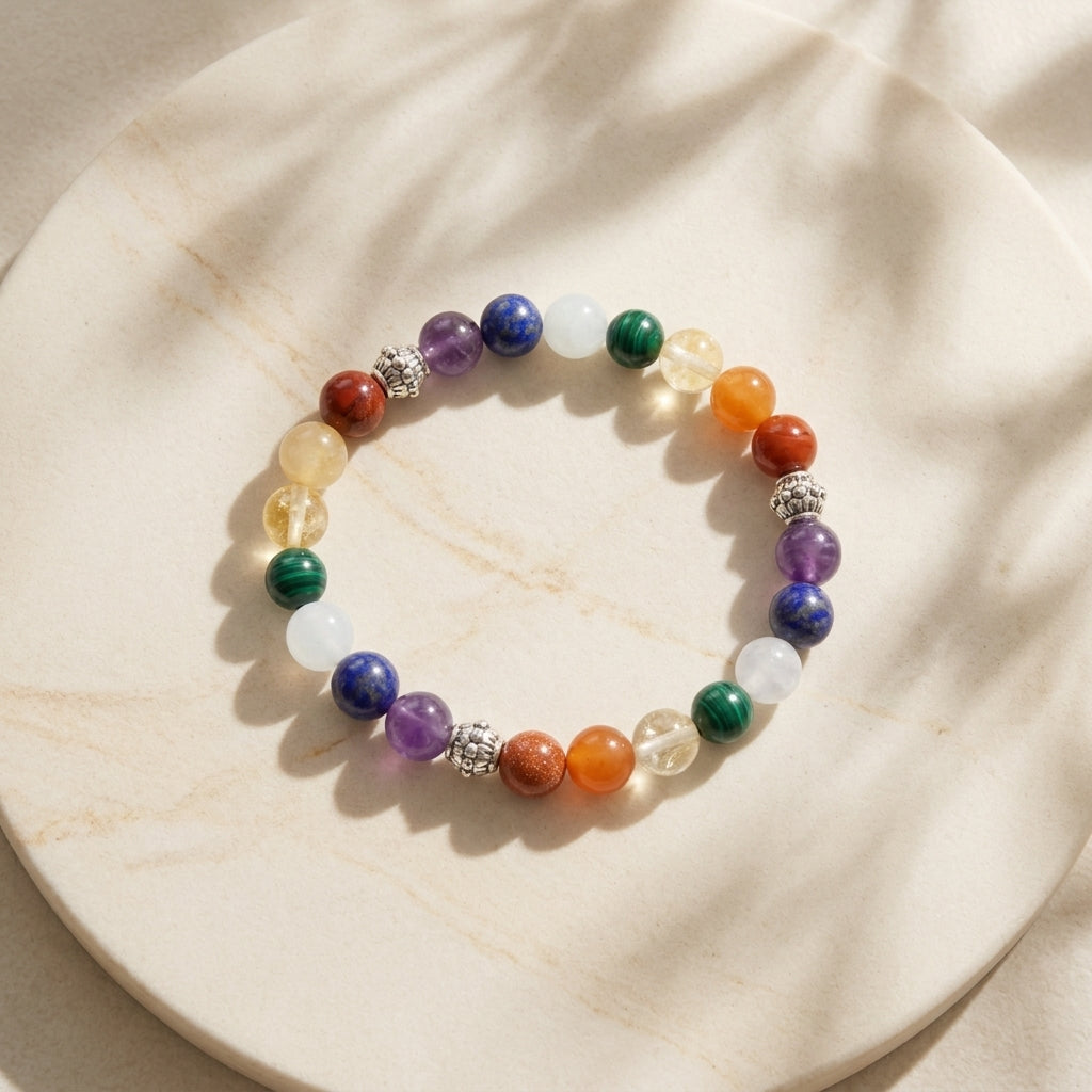 Bracelet 7 Chakras Alterné