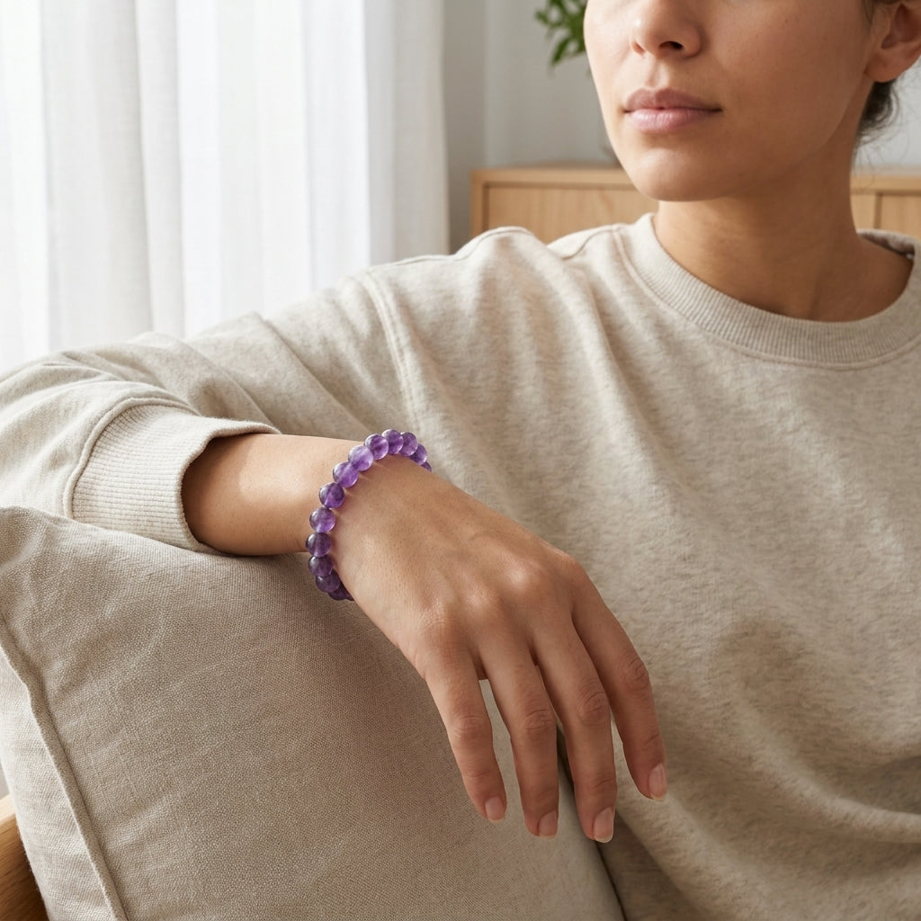Bracelet Améthyste Foncée