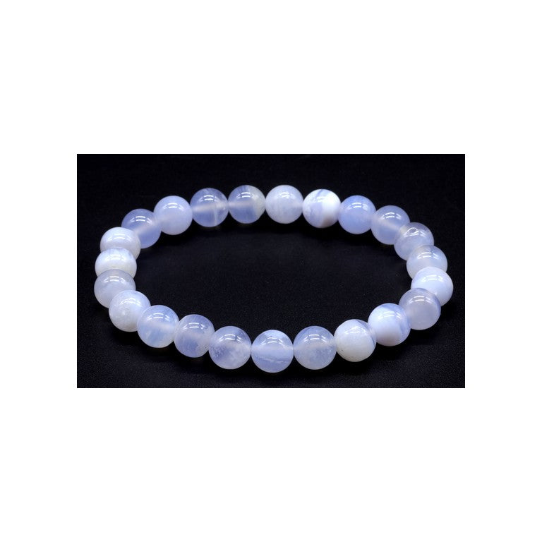 Bracelet Calcédoine Bleue 'AA'