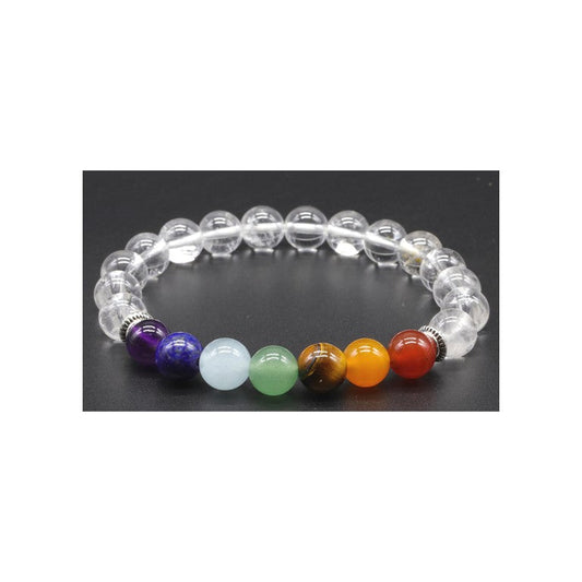 Bracelet Cristal de Roche & 7 Chakras