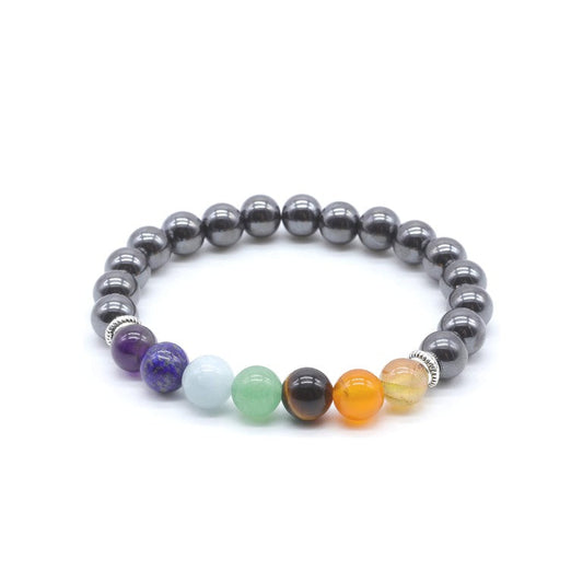 Bracelet Hematite & 7 Chakras