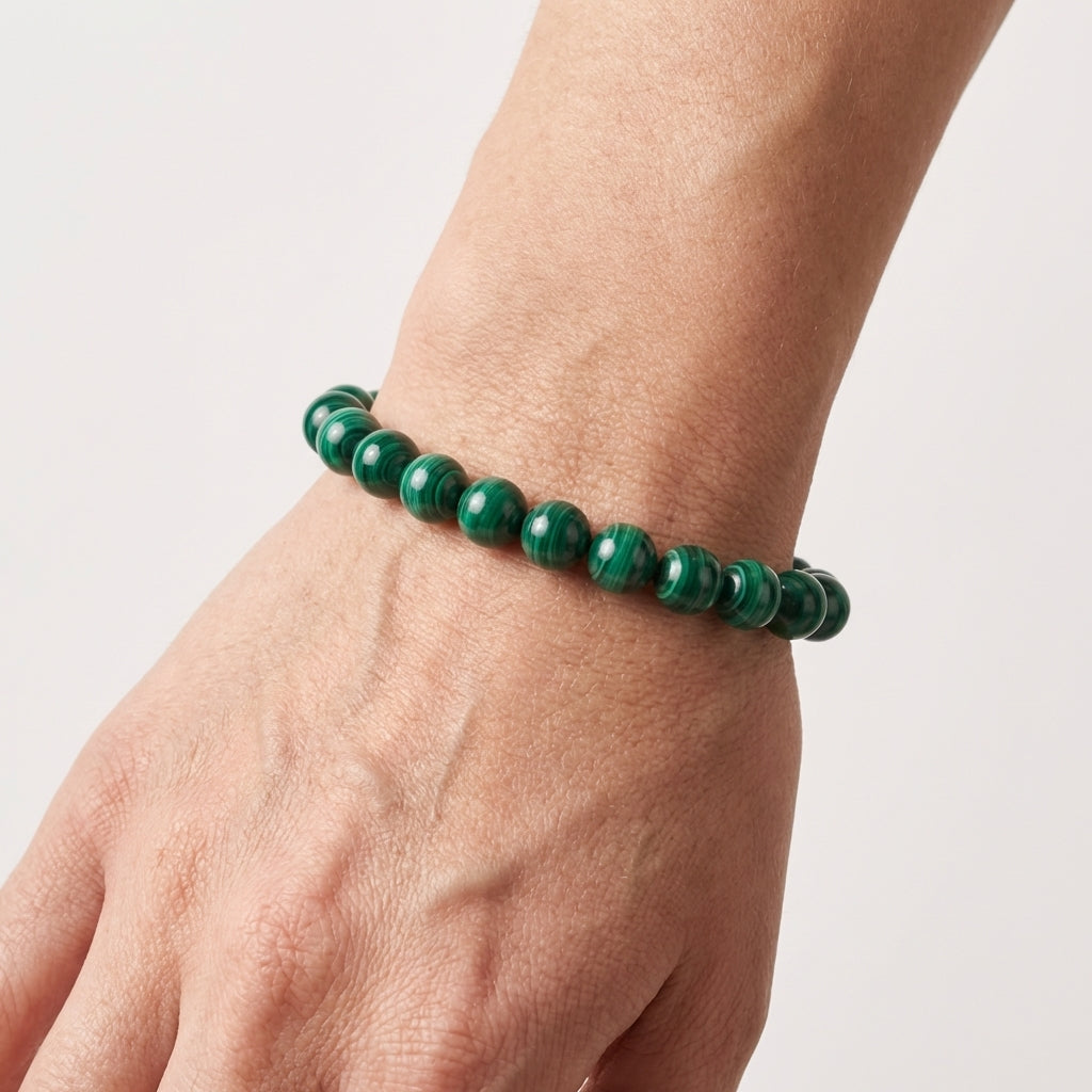 Bracelet Malachite 'AA' - Dark